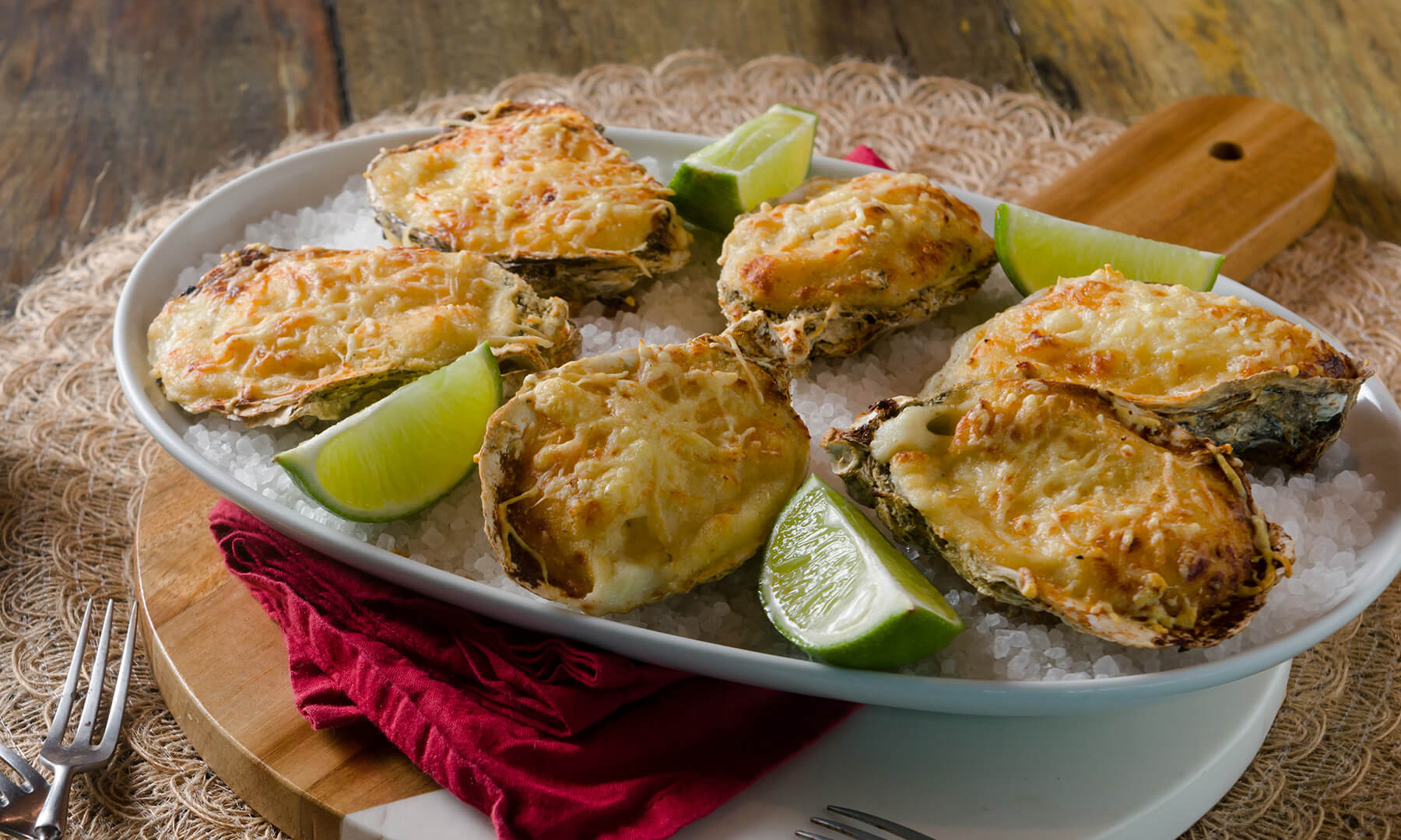 prato ostras gratinadas